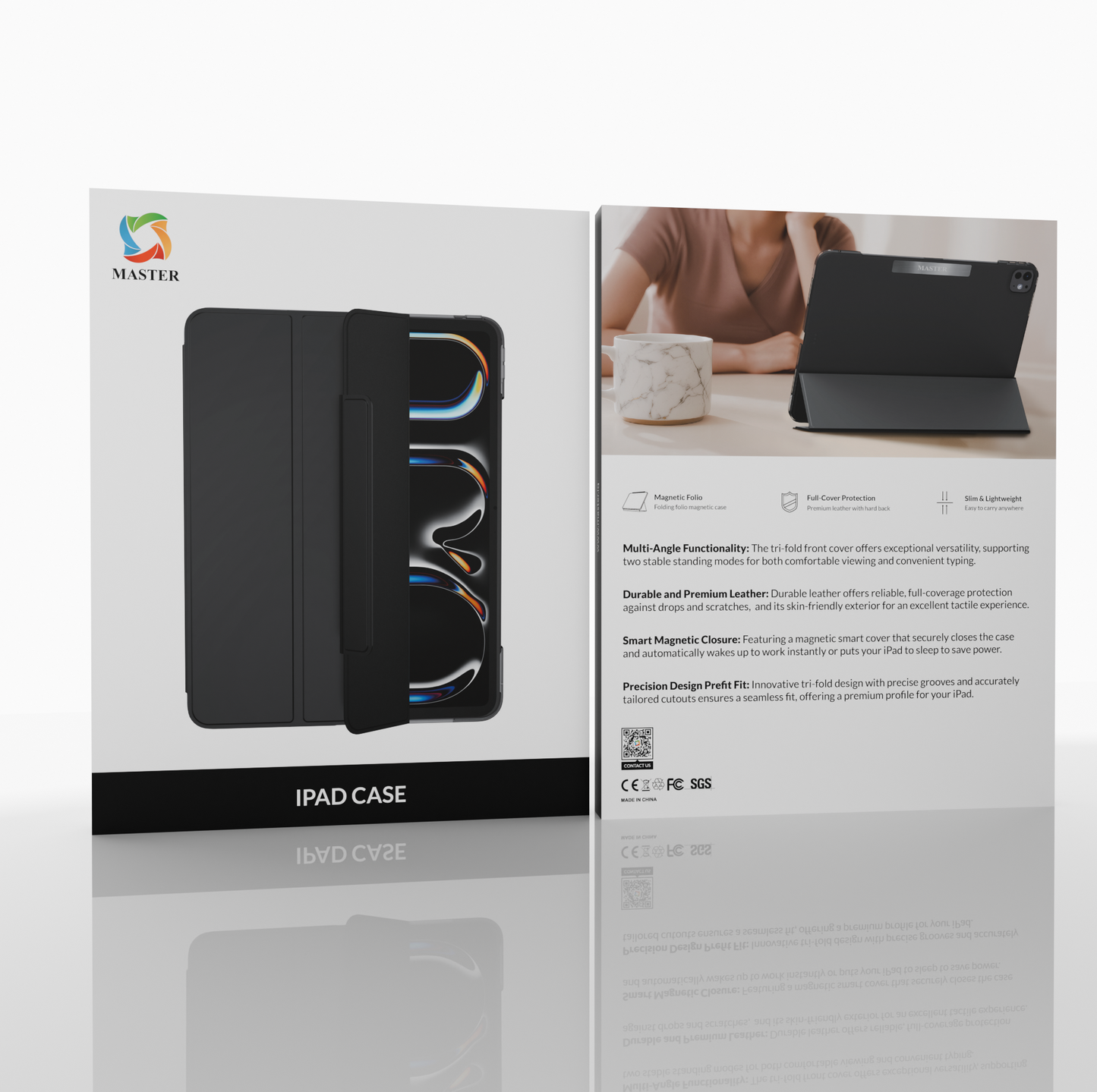 Master iPad Case for iPad Air 11″ (2025/2024) – Black | كفر ماستر لآيباد إير 11 بوصة (2025/2024) – أسود