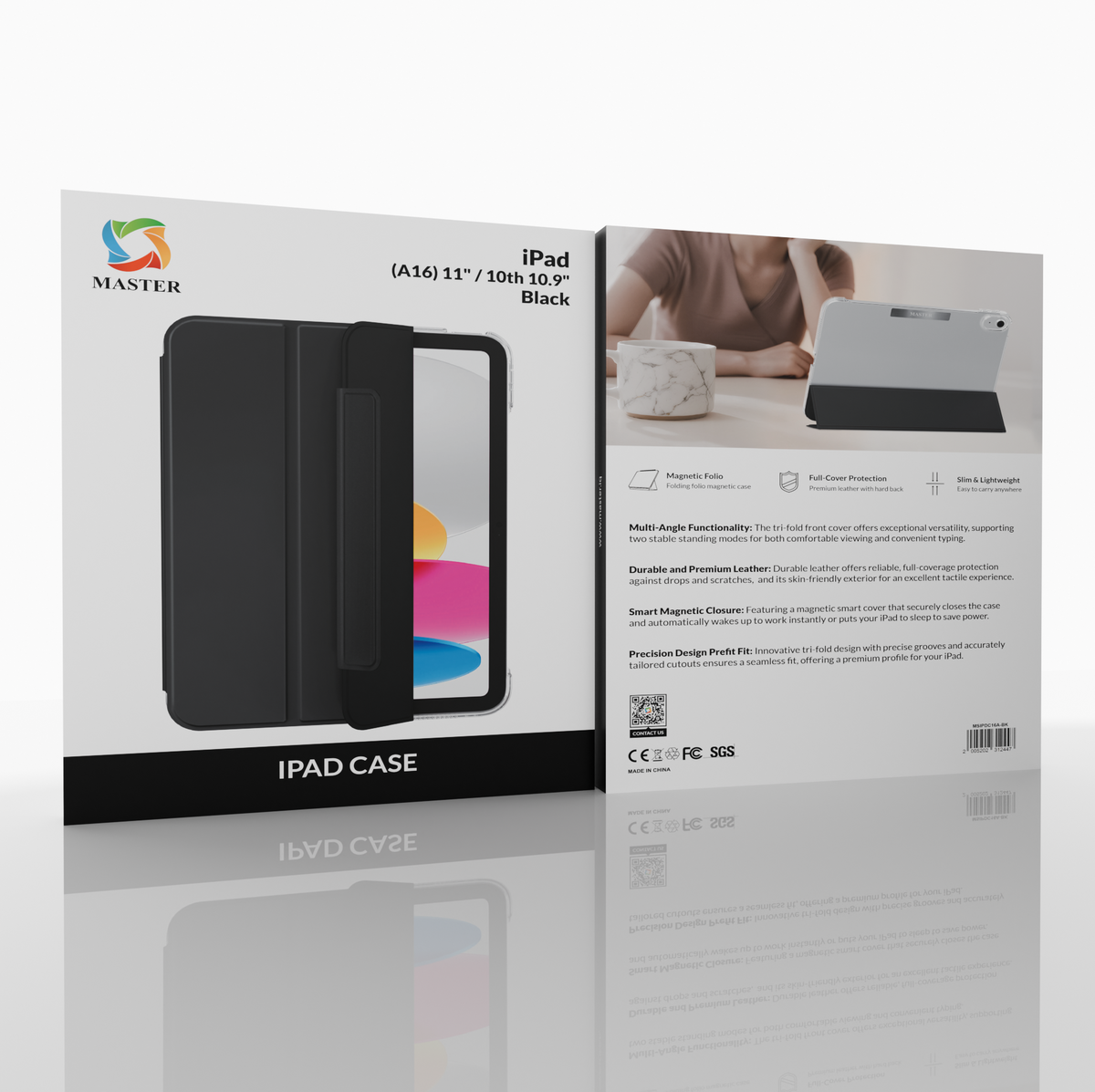 Master iPad Case iPad A16 Black - Protection Bundle