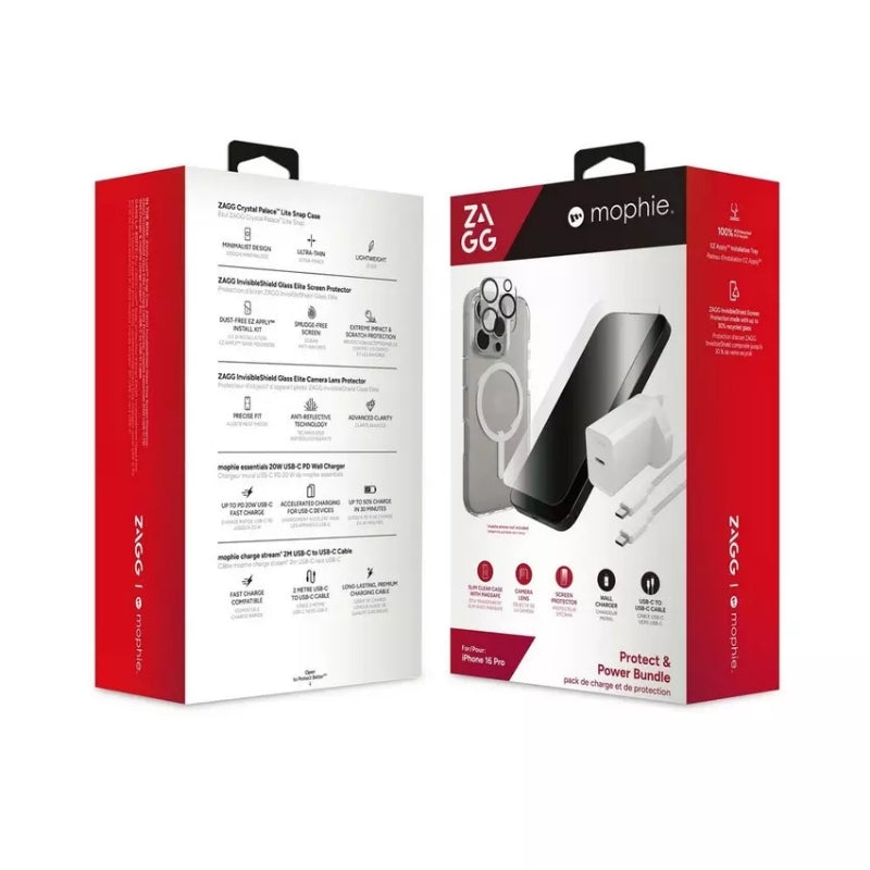 Zagg 5 in 1 Bundle For iPhone 16 Pro Max | حزمة زاج 5 في 1 لآيفون 16 برو ماكس