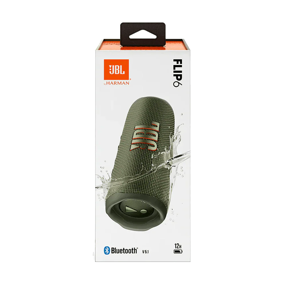 JBL Flip 6 Waterproof Portable Bluetooth Speaker - 12 Hours Playtime | سماعة جي بي ال فليب 6 بلوتوث محمولة مقاومة للماء, تشغيل حتى 12 ساعة
