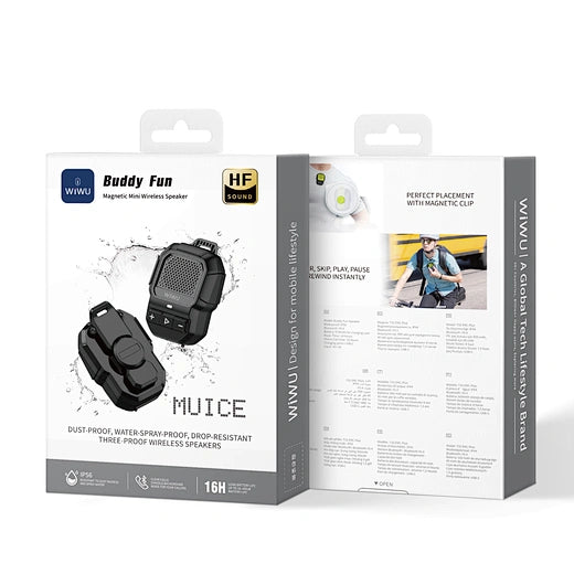 WiWU SPK-001 Buddy Fun مكبر صوت بلوتوث مغناطيسي مقاوم للماء IPX7 بطارية 18 ساعة