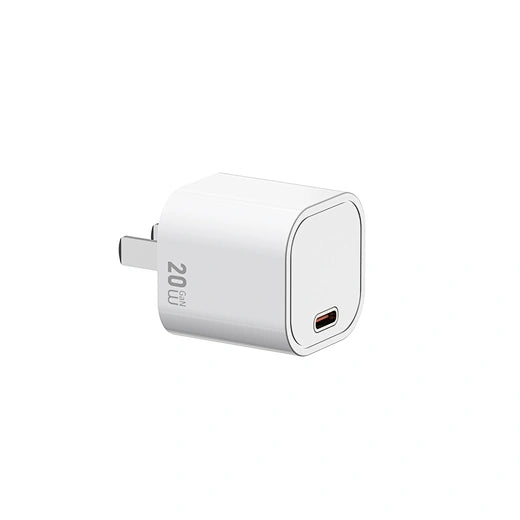 شاحن ويوو Wi-G014 سريع 20 واط GaN مدمج لـ iPhone - أبيض | WiWU 20W Cube GaN Fast Charger Wi-G014 for iPhone - White
