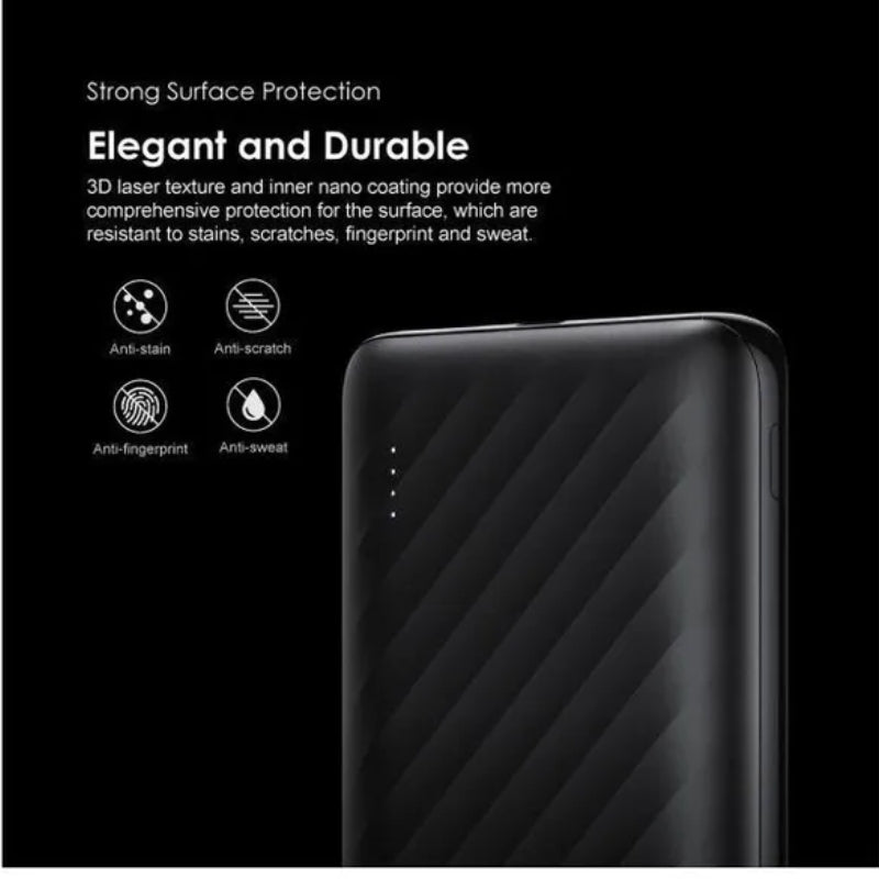 باور بانك أورايمو بسعة 10,000 مللي أمبير - اسود | Oraimo Power Bank 10K mAh 2.4A - Black
