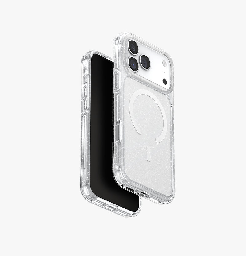 UNIQ LifePro Xtreme Tinsel glitter case for iPhone 17 Pro Max Clear Glitter - main view