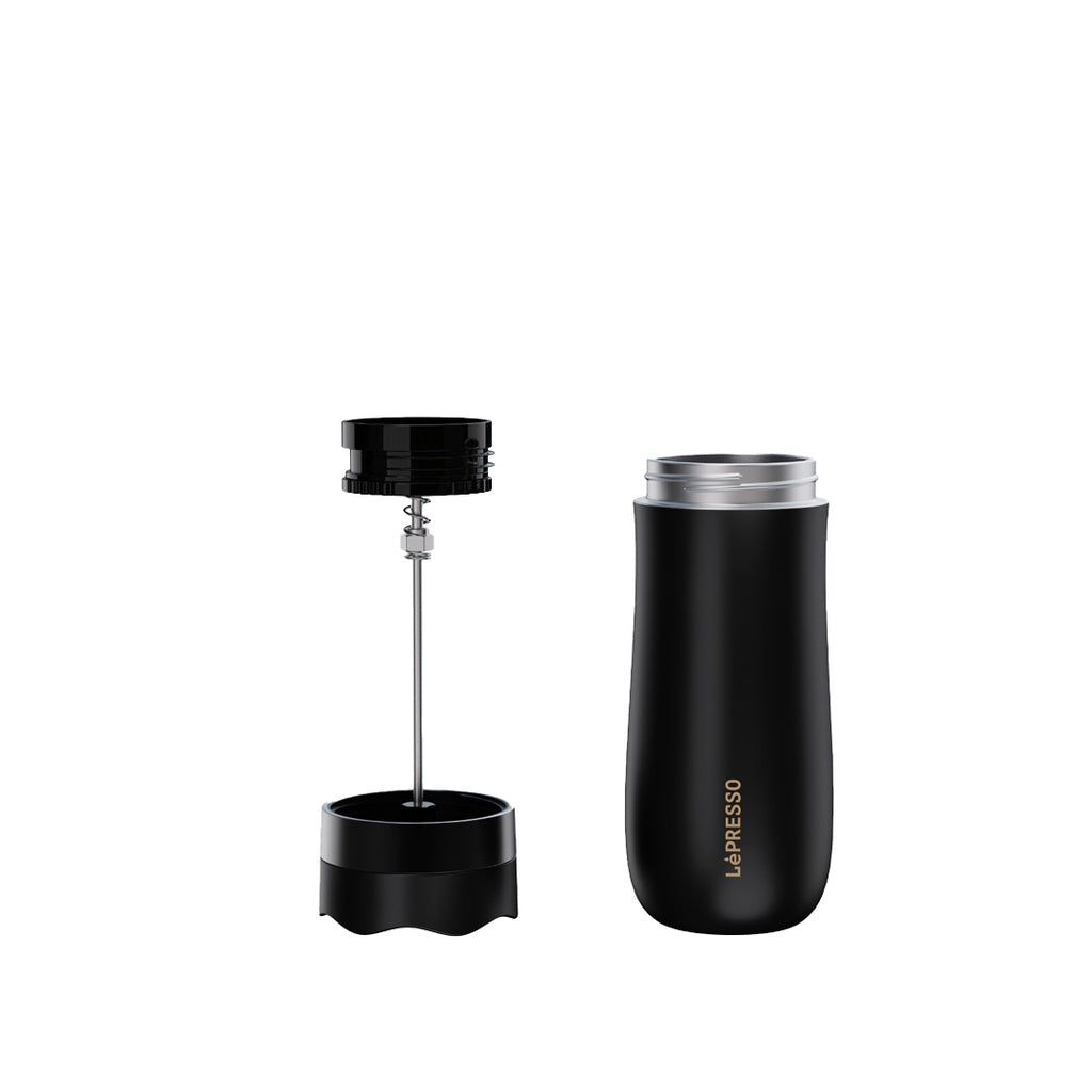 كوب ليبريسو المعزول مع فرنش برس - اسود | LePresso Insulated Mug with French Press - Black