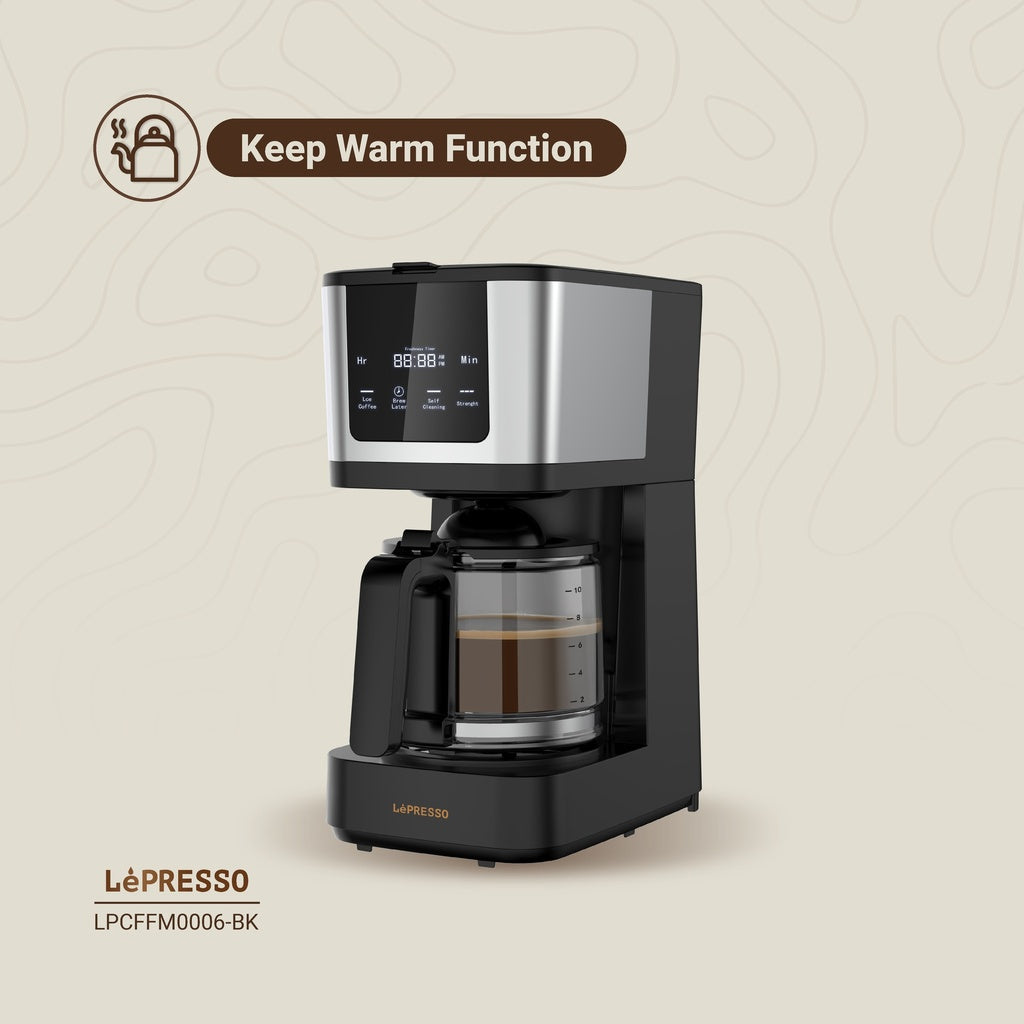 ماكينة قهوة ليبريسو بالتنقيط بسعة 1.25 لتر مع كوب سفر | LePresso Drip Coffee Maker 1.25L with Travel Mug