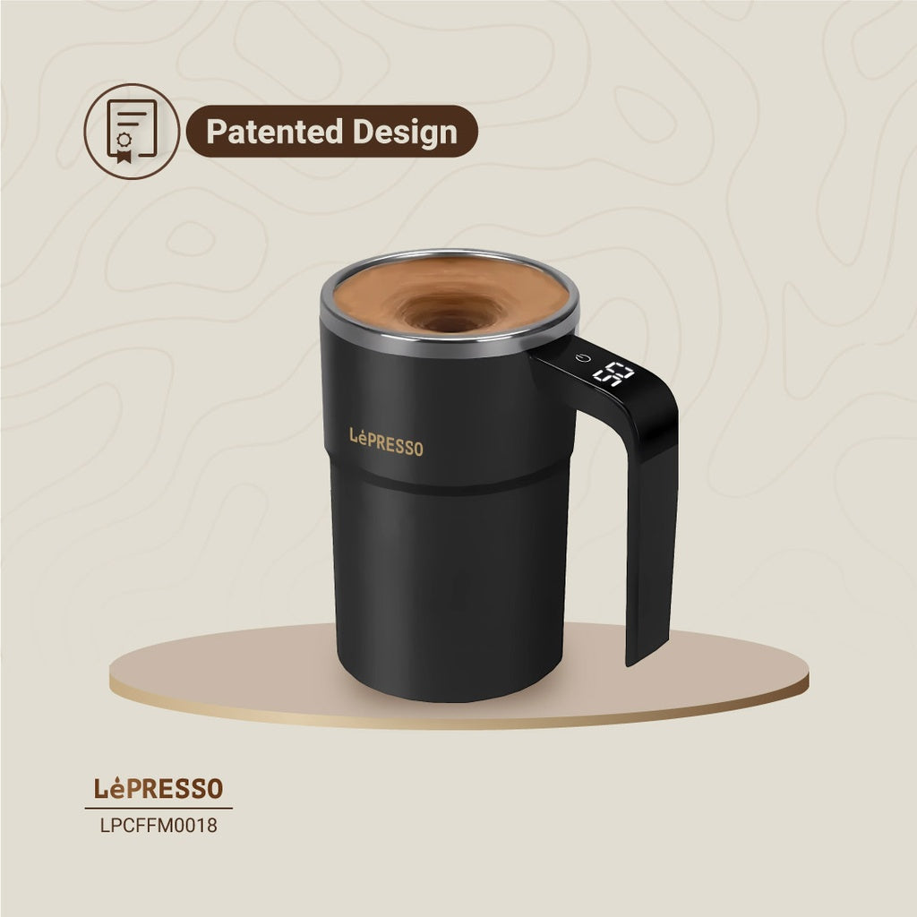 كوب التحريك التلقائي ستيرماجيك من ليبريسو - أسود | LePresso Stirmagic Auto Stirring Mug - Black