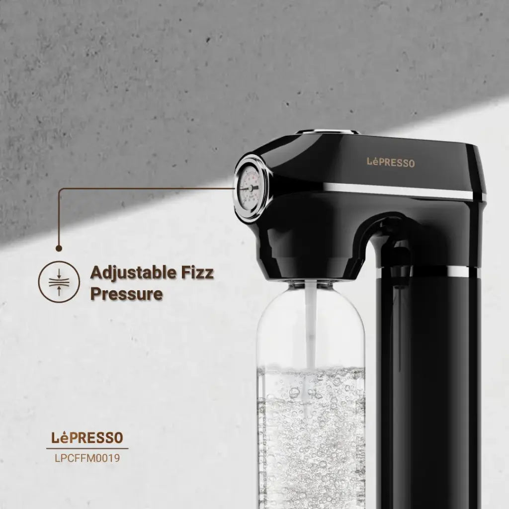 ماكينة مياه غازية ليبريسو بسعة 1 لتر وعداد ضغط | LePresso Sparkling Water Maker 1L With Pressure Gauge
