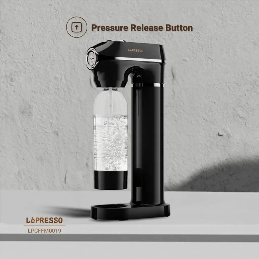 ماكينة مياه غازية ليبريسو بسعة 1 لتر وعداد ضغط | LePresso Sparkling Water Maker 1L With Pressure Gauge