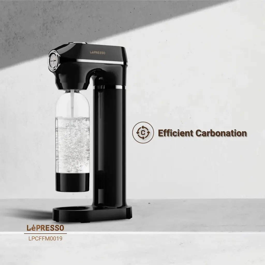 ماكينة مياه غازية ليبريسو بسعة 1 لتر وعداد ضغط | LePresso Sparkling Water Maker 1L With Pressure Gauge