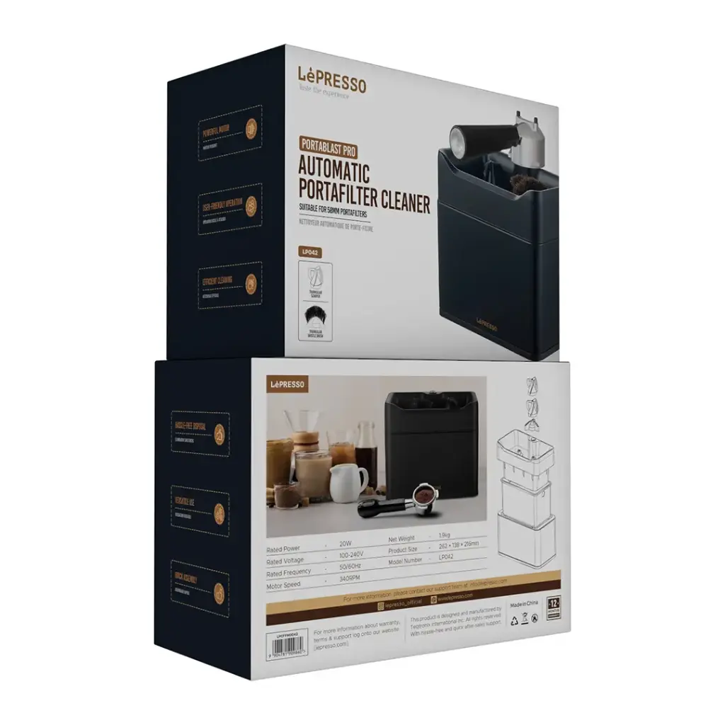 Lepresso Portablast Pro Automatic Portafilter Cleaner Black - Detail