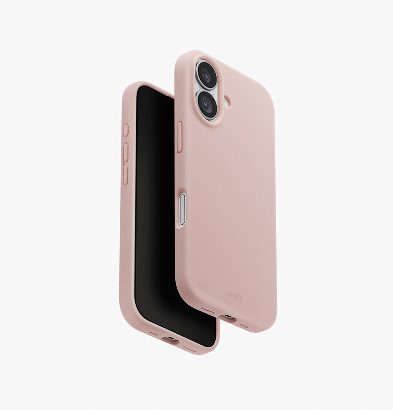 UNIQ Lino hybrid silicone case for iPhone 17 Blush Pink - main view