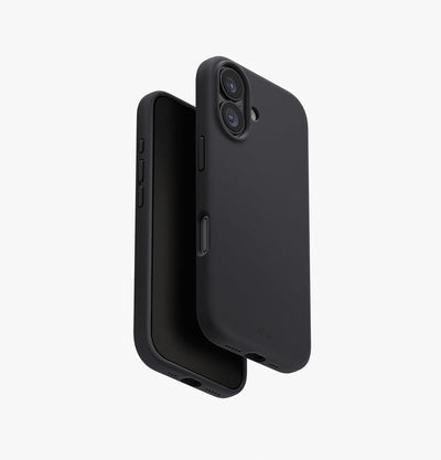UNIQ Lino hybrid silicone case for iPhone 17 Charcoal Grey - main view