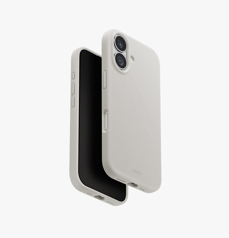 UNIQ Lino hybrid silicone case for iPhone 17 Mist Grey - main view