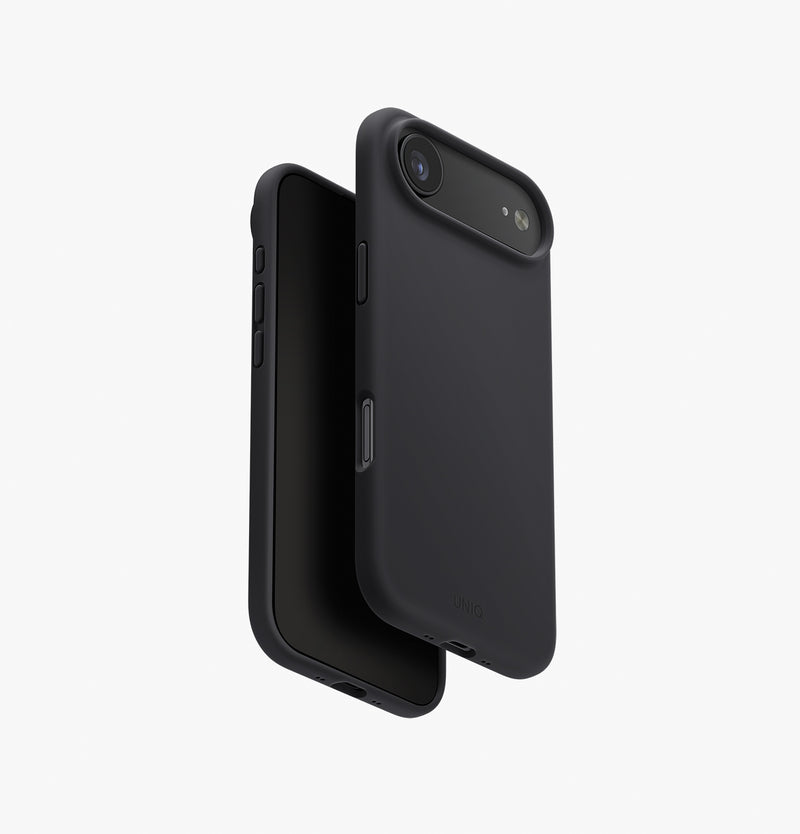 UNIQ Lino hybrid silicone case for iPhone Air Charcoal Grey - main view