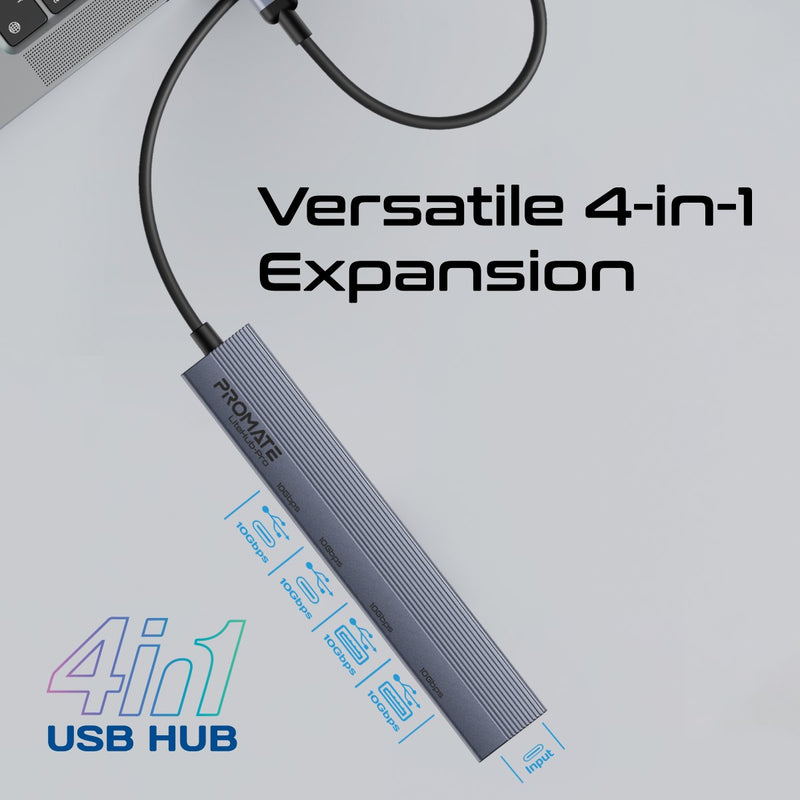 Promate LiteHub-Pro slim data hub - angle view