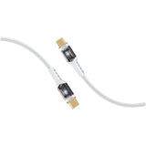 كابل USB-C شحن سريع 100 واط شفاف بإضاءة LED بطول مترين | Promate LucidLine-CC200 - أبيض