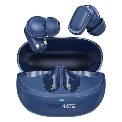 Promate Lush-Pro HD TWS Earbuds 400mAh Blue-Front