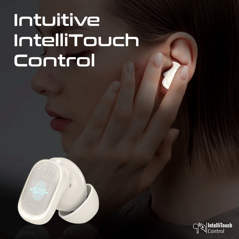 Promate Lush-Pro HD TWS Earbuds 400mAh White-Side