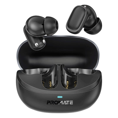 Promate Lush-Pro HD TWS Earbuds 400mAh Black-Front
