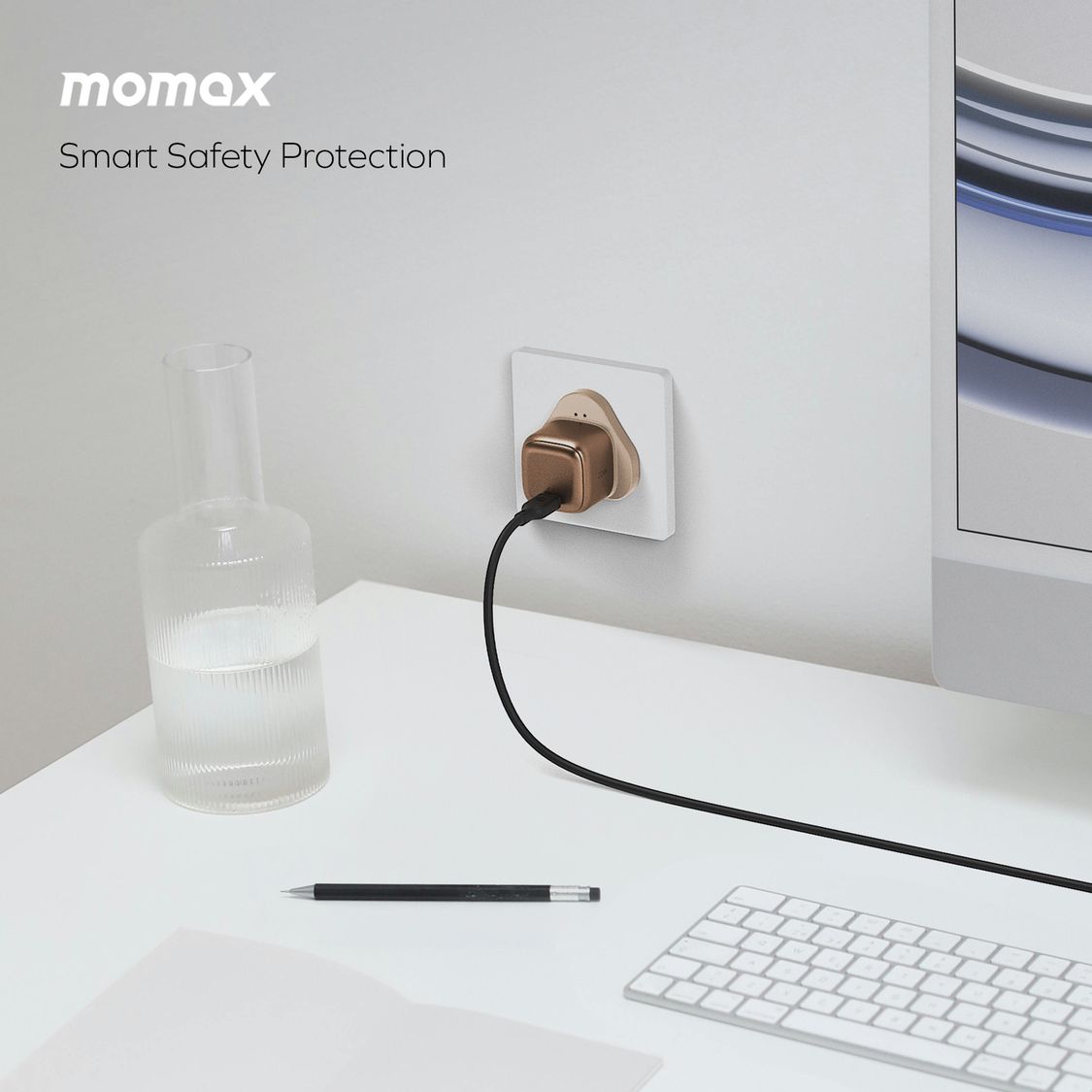 Şarjêra Momax 1-Charge 20W USB-C - Şarjêra Momax 1-Charge 20W, porta USB-C piştgirîya şarjêra bilez dike
