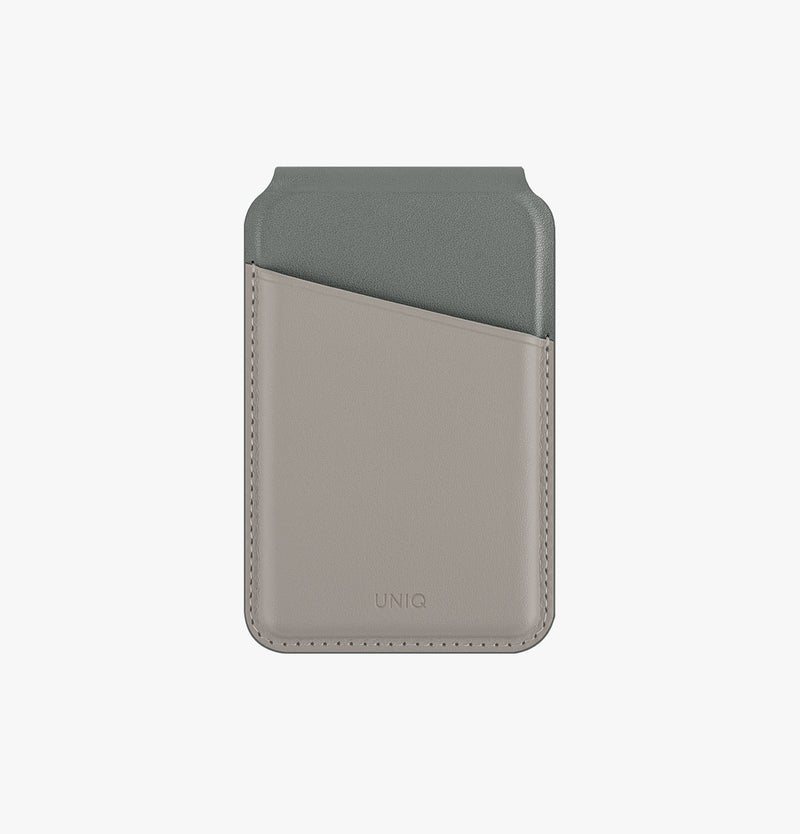 UNIQ Lyden DS magnetic card holder with stand Ivory Lichen Green