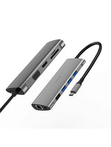 WiWU Alpha 11 in 1 USB C Hub All in One Internet 4K for Macbook Laptop Type C Docking Station - محول وصل ويوو الفا 11 في 1 يو اس بي سي متعدد المنافذ