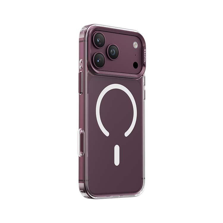 كفر ماستر MagSafe مقاوم للاصفرار لآيفون 18 برو ماكس - عنابي | Master Non-Yellowing Magsafe Case For iPhone 18 Pro Max – Burgundy