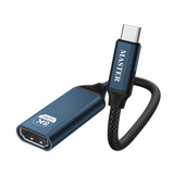 محول ماستر مضفر من USB-C إلى HDMI أنثى بدقة 8K 60Hz - أسود | Master Braided USB-C to HDMI Female Adapter, 8K60Hz – Black