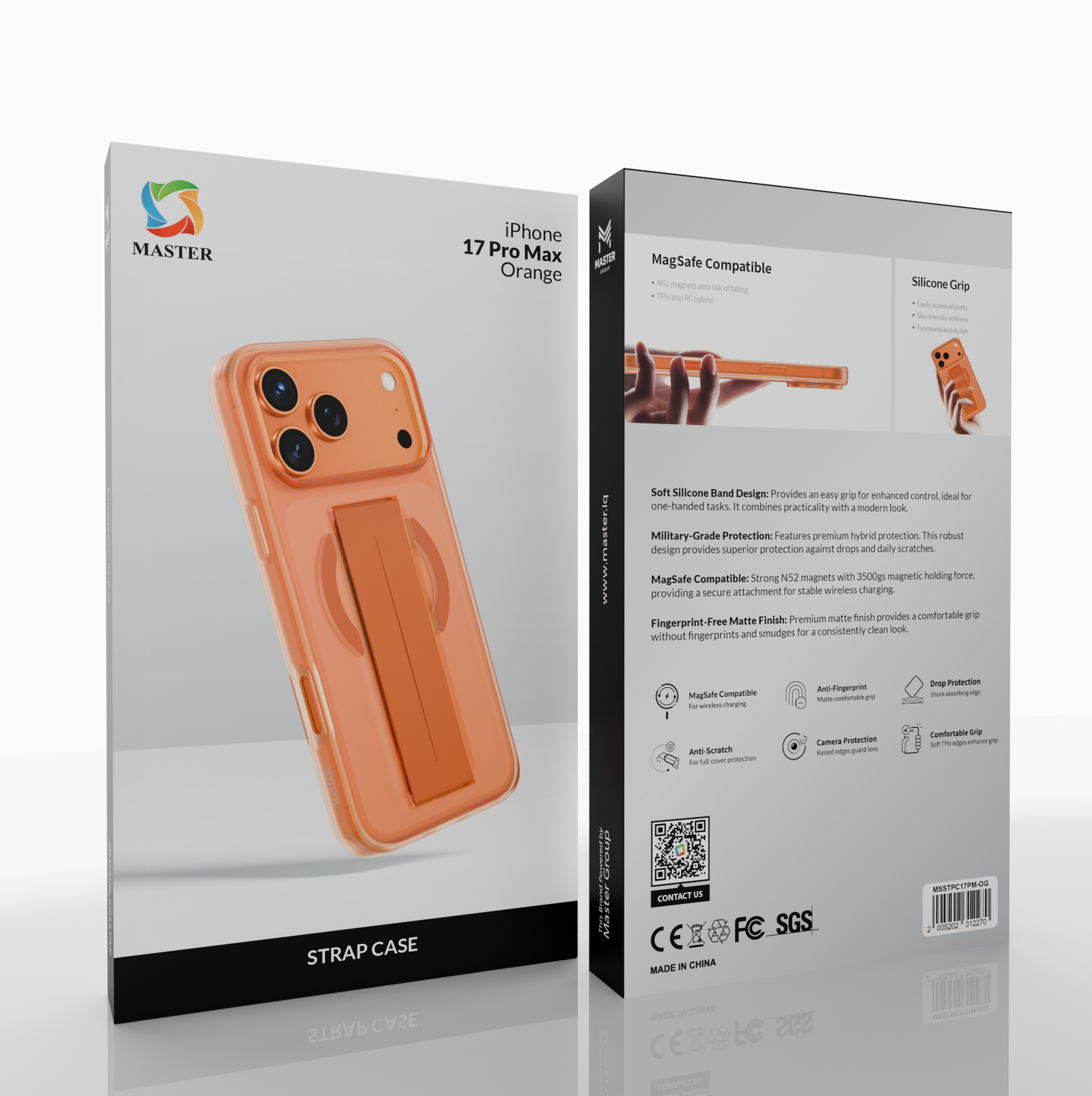 Master Strap Case For iPhone 17 Pro Max – Blue | كفر ماستر مع حزام لآيفون 17 برو ماكس – أزرق
