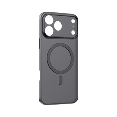 Momax CaseFORM Lite MTAP25XL Case iPhone 17 Pro Max Transparent Black - Front and Back