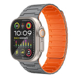 سوار ساعة آبل مغناطيسي بسيليكون وحماية UV | Promate MagBand-MS Premium Magnetic Silicone Watch Band - Grey