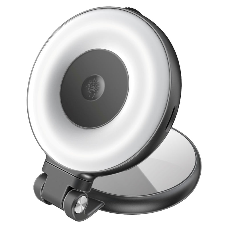 Promate MagHalo-Pro Black MagSafe rechargeable LED ring light - main view