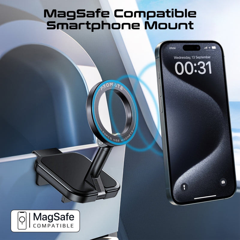 Promate MagHook foldable magnetic clip mount - angle view