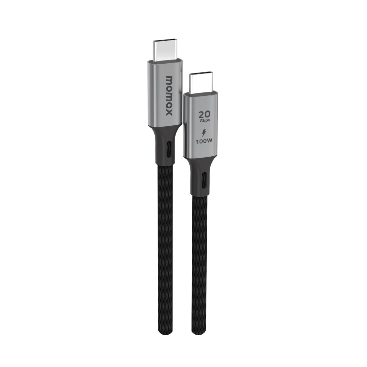 كيبل موماكس إليت تايب سي الى تايب سي بقدرة شحن 100 واط وطول 1 متر | Momax Elite 100W USB‑C to USB‑C Braided Cable, 1 m
