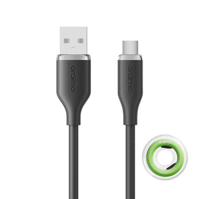 Oraimo OCD-115M Micro-USB Cable Black - Front View