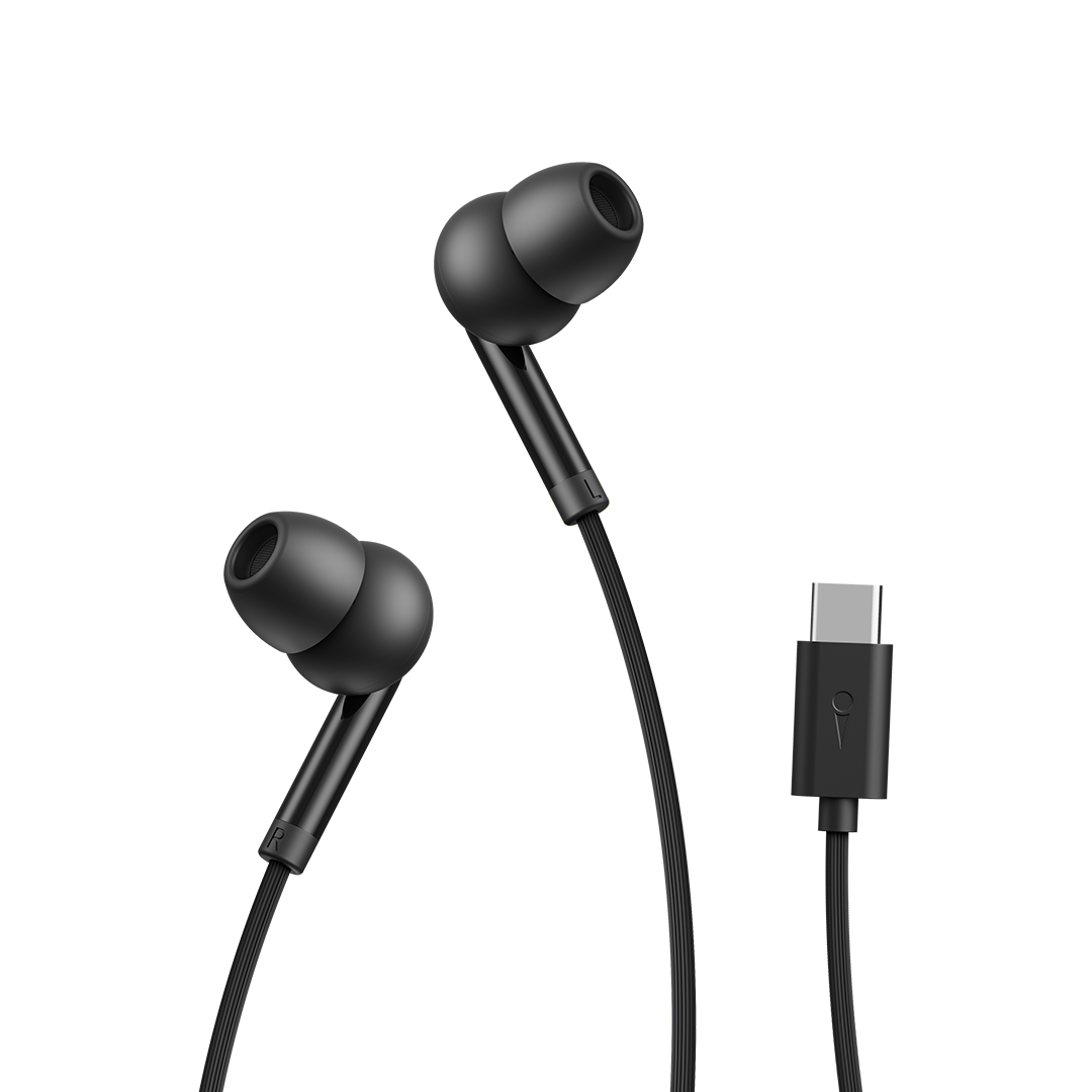 Oraimo OEP-320C Wired Earphones Black - Main View