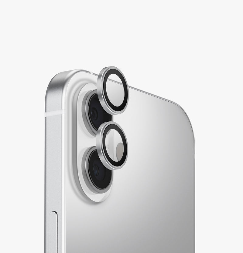 UNIQ Optix AluGuard aluminium camera lens protector for iPhone 17 Sterling Silver