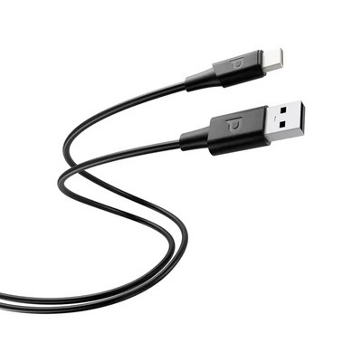 كابل باورولوجي يو إس بي أيه إلى يو إس بي سي بغلاف تي بي إي مصبوب 2 متر - أسود | Powerology USB-A to USB-C TPE Jacket Over-Molded Cable 2 Meter - Black