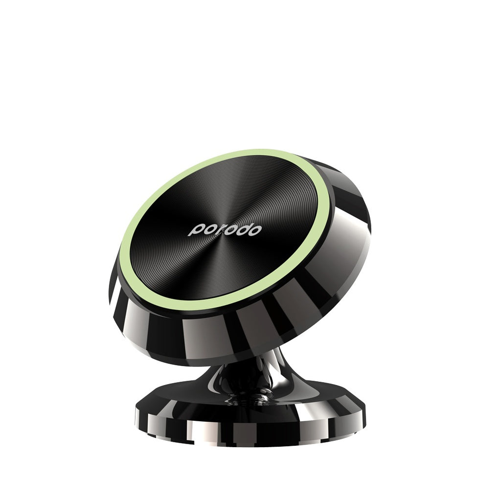 حامل سيارة مغناطيسي من بورودو, 3 اقراص دائرية مع دوران 360 درجة - اسود | Porodo 3 Circular Discs 360° Swivel Magnetic Car Mount – Black