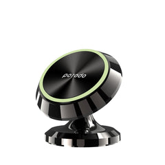 Çenteya Otomobîlê ya Magnetîk a Porodo, 3 Dîskên Bazinî yên bi Zivirîna 360° - Reş