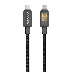 Porodo USB-C to USB-C/Lightning Braided Cable - Black | كابل بورودو المضفر USB-C إلى USB-C/Lightning - أسود