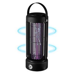 مصباح قاتل الحشرات الكهربائي بورودو بسعة بطارية 2000 مللي امبير وبمنفذ تايب سي - اسود | Porodo Lifestyle Electric Insect Killer Lamp 2000mAh Type-C - Black