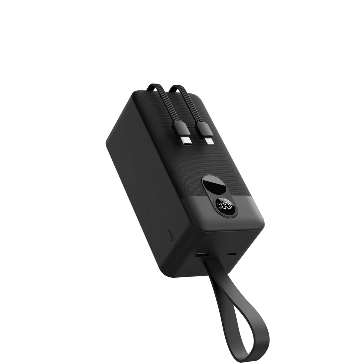 باور بانك بورودو بسعة 50000mAh مع منافذ Type-C وشاشة رقمية - أسود | Porodo 50000mAh Powerbank 2xType-C, USB A and Type C and Digital Display BAYCK