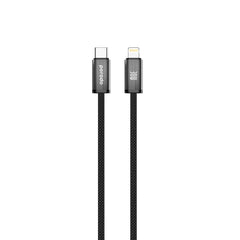 كيبل بورودو مضفر لايتننغ الى يو اس بي سي, شحن سريع بقدرة 30 واط وطول 1.2 متر | Porodo 30W Lightning to Type-C Braided Cable (1.2M).