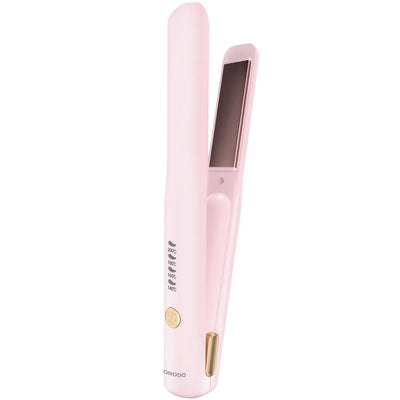 مملس شعر محمول بورودو Lifestyle ببطارية 2600mAh - وردي | Porodo Lifestyle 2600 mAh Portable Handheld Hair Straightner – Pink