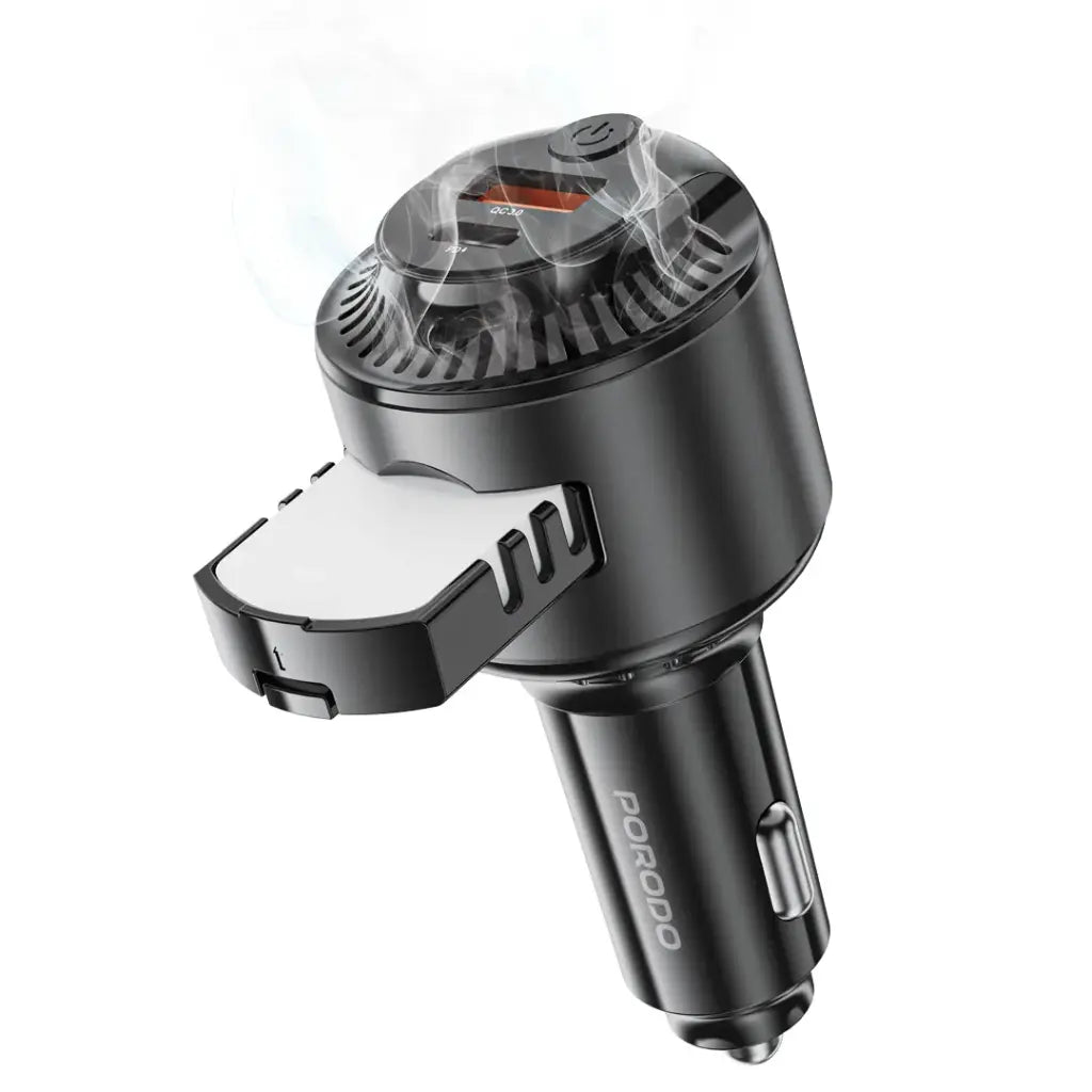 شاحن سيارة 2 في 1 مع معطر جو - Porodo 2 In 1 Car Charger with Scent Diffusion