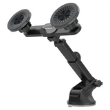 Porodo Dax-L Dual MagSafe Car Phone Holder with Adjustable Telescopic Arm - Black | حامل هاتف سيارة Porodo Dax-L Dual MagSafe مع ذراع تلسكوبي قابل للتعديل - أسود