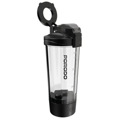 Porodo Lifestyle Grip & Mix Protein Shaker Bottle - Black | زجاجة هزاز بروتين بورودو لايفستايل مع قبضة وخلط - أسود