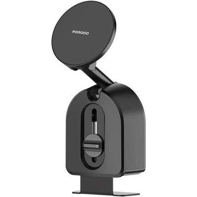 حامل هاتف مغناطيسي بورودو للسفر قابل للتعديل - أسود | Porodo Adjustable Travel Mount Magnetic Phone Holder – Black